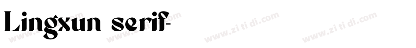 Lingxun serif字体转换